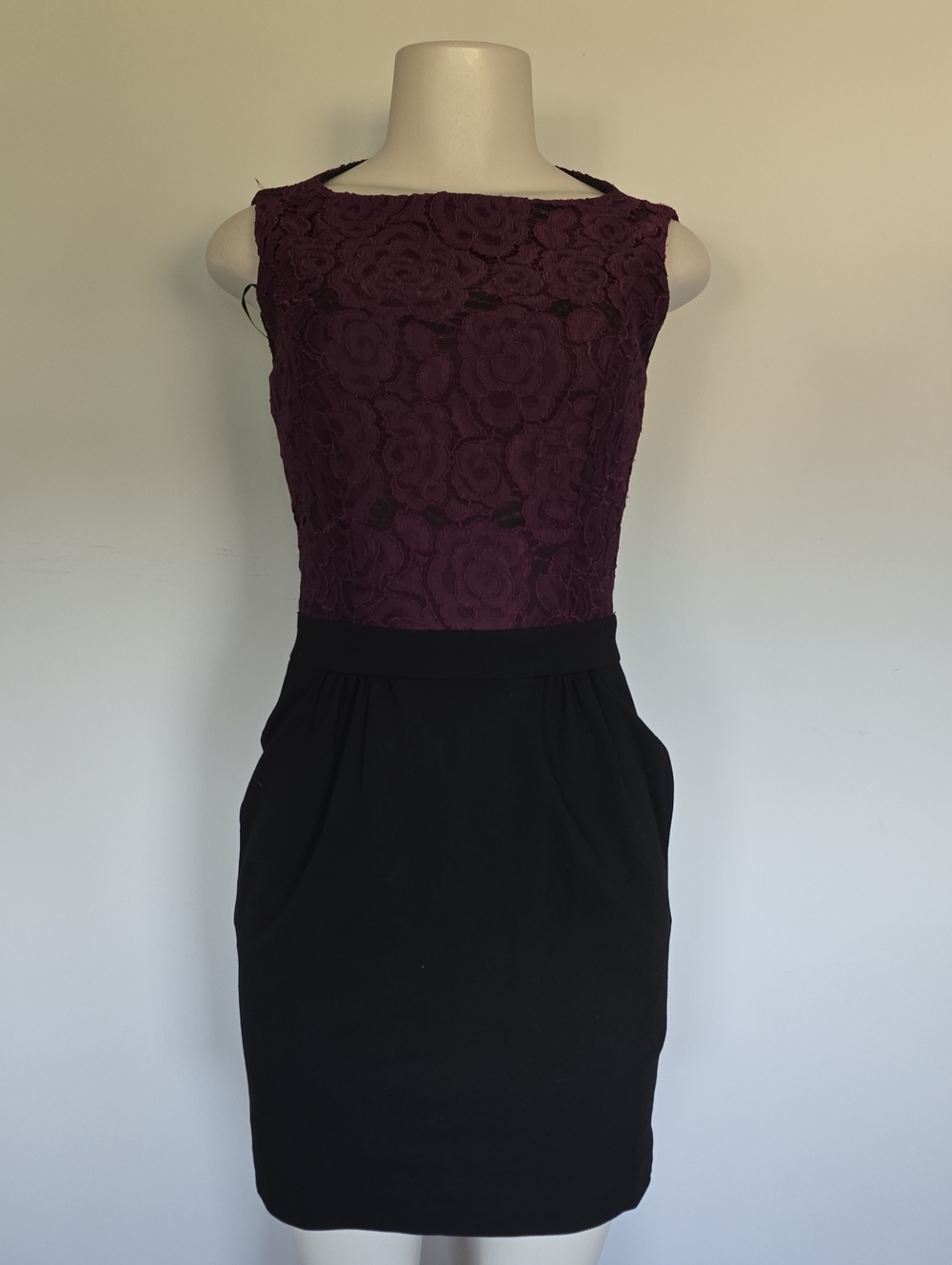Trina Turk black/purple lace dress-2